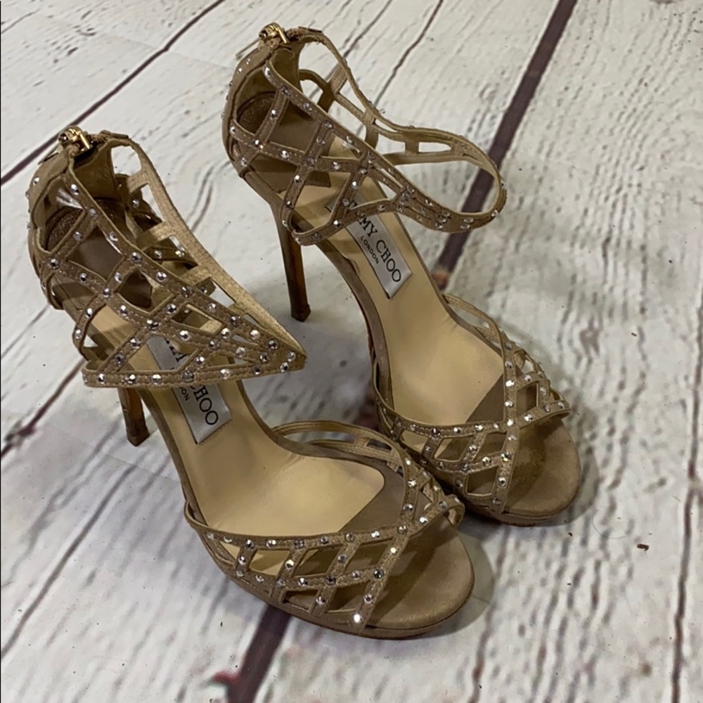 Crystal Tan Jimmy Choo Heels